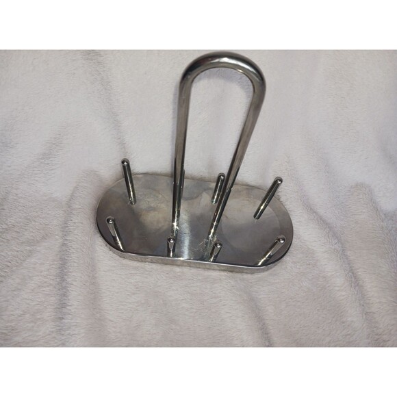 Alessi Italy Stainless Crystal Oil Vinegar Salt Pepper Holder Caddy Cruet - Picture 3 of 10